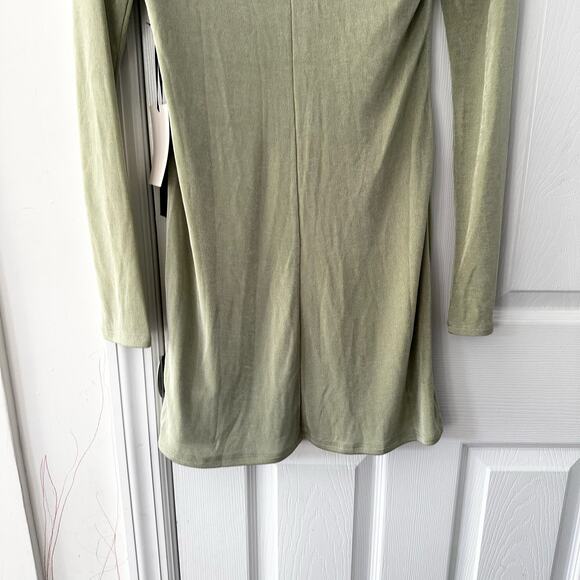 House of Harlow Sofia Richie Green Square Neck Tawnie Mini Dress Medium NWT - Picture 12 of 13